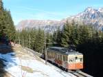 BLM-Zug zwischen Winteregg und Mürren.