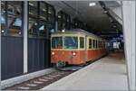 In der Station Gr�tschalp wartet der BLM Be 4/4 N� 16 auf die Abfahrt nach M�rren.