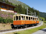 BLM - Oldtimer Triebwagen CFe 2/4 11 unterwegs als Regelzug kurz vor der Kreuzungshaltestelle Winteregg am 14.08.2016