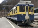 ABeh 4/4 I 310  Matten  als Regio nach Grindelwald nach dem Flügeln mit dem Regio nach Lauterbrunnen, am 26.3.17 in Zweilütschinen.