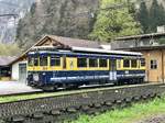 ABDeh II 4/4 313  Lauterbrunnen  am 17.4.17 Solo hinter dem Bhf Zweilütschinen abgestellt.