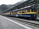 ABeh II 312  Interlaken  nach der Ankunft in Lauterbrunnen am 3.5.17, am Abend verkehrt dieser Zug ohne Gelenksteuerwagen.