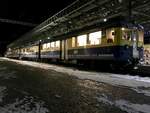 Am Abend vom 1.12.17 kurz vor 18 Uhr kam dieser 4 Teilige Zug mit dem ABeh 4/4 I 310 und ohne Gelenksteuerwagen in Lauterbrunnen an.