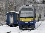 ABDeh 8/8 325 von Grindelwald bei der Ausfahrt in Zweilütschinen am 17.12.17.