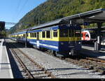 BOB - Zahnradtreibwagen ABeh 4/4  313 im Bhf. Interlaken Ost am 05.10.2022