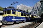 Die ABeh 4/4 II 313–311 am 19.9.25 im Bahnhof Grindelwald.