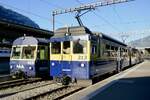 Der ABt 415 mit den ABeh 4/4 II 313–311, die viele Jahre zusammen verkehrten, am 19.9.25 in Interlaken Ost.