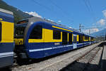 ABeh 4/8 339 der Berner Oberlandbahn wartet am 29.07.2026 beim Bahnhof Interlaken Ost.