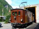 BOB - Oldtimer HGe 3/3 24 vor dem Depot in Zweiltschienen am 16.08.2008