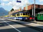 BOB - Triebwagen ABeh 4/4 311 bei der einfahrt im Bahnhof Wilderswil am 16.06.2012