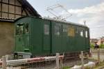 Zahrnrad E-Lok ex BOB HGe 3/3 26 im Bahnmuseum von Kerzers/FR am 05.06.2006