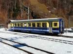 BOB - Abgestellter 2 Kl. Personenwagen B 241 im Bahnhofsareal von Zweiltschinen am 26.01.2013