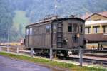 Die alten Lokomotiven der Berner Oberland Bahn - Lok 28: In Zweilütschinen, 1.August 1968.