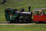 Portrait der Dampflok H 2/3 15, am 20.8.10 oberhalb von Planalp. 