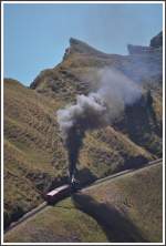 The smoker, Lok Nummer 6 auf Bergfahrt zum Brienzer Rothorn.