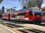 Be 4/4 651 der CJ als Regio nach Le Noirmont am 30.3.17 im Bhf Tramelqn.