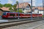 CJ Be 4/4 654  L'Aurore  als Regio nach La Chaux-de-Fonds am 28.5.20 bei der Einfahrt in Le Noirmont.