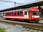 CJ - Abgestellter Steuerwagen BDt 721 im Bahnhof von Ssaignelegier am 08.07.2007