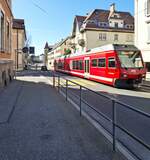 La Chaux-de-Fonds__ABe 2/6 634 [Stadler GTW von 2001] in der Rue du Manège auf der Fahrt nach Saignelégier.__26-02-2026