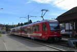 CJ - ABe 2/4 682 + B 672 + Be 2/4 672 als Regio im Bahnhof Tavannes am 11.07.2026