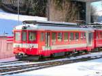 CJ - Triebwagewn ABe 4/4 603 abgestellt Bahnhofsareal in Tramelan am 03.01.2010