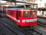 CJ - Triebwagen BDe 4/4  608 im Bahnhofsareal in Tramelan am 21.12.2014