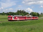 Die triebwagen BDe 4/4 611 mit ein Zug von Le Noirmont nach La Chaux-de-Fonds.