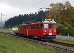 CJ: Bef 641 mit X 838 auf der Fahrt nach Saignelégier am 21. Oktober 2016.
Foto: Walter Ruetsch 