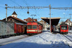 CJ: Winterimpressionen im Jura vom 22. Januar 2017.
Bahnhof Saigenlégier.
Foto: Walter Ruetsch