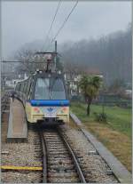Kurz vor Domodossola, in Masera, kreuzt unser Centovalli-Express 34 den SSIF Gegenzug  Treno Panoramico Vigezzo Vision  47 auf der Fahrt nach Locarno.
22. März 2014 