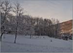 Mein erstes Winterbild diesr Saisopn mit echtem Schnee stammt aus dem Valle Vigezzo und zeigt dein Treno Panoramico D 47 P der SSIF Ferrovia Vigezzina bei der Durchfahrt in Gagnone Orcesco auf dem Weg