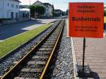 Forchbahn eingestellt, bzw. Busbetrieb Forch-Esslingen vom 13. bis 31. Juli 2009. Die Schienen rosten bereits vor sich hin... Egg-Langwies, 26. Juli 2009, 18:07