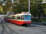 FB - Triebwagen Be 4/4  56 und Be 4/4 58 und Be 4/4 55 in Zrich Stadelhofen am 17.10.2013