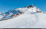 GGB Bhe 4/6 und Bhe 4/8 als Planzug nach Zermatt am 29. Dezember 2018 kurz nach der Abfahrt auf dem Gornergrat.