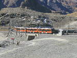 Abfahrt einer Görnergrat Bahn am 14.