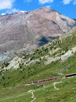 Ja, die Gornergratbahn ist eine richtige Bergbahn! Riffelberg, 12.7.2022