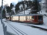3082 und 3081 der GGB beim Verlassen der Riffelalp 3.2.08