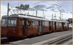 Doppeltriebwagen 3041 Bhe 4/8 in der Station Riffelberg.
