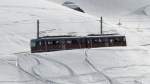 Triebwagen 3044 der Gornergratbahn auf dem Weg hinauf zum Gornergrat (13.3.2010)