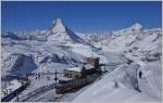 Ankunft am Gornergrat (Schwellenhöhe 3089 müM)
(27.02.2014) 