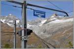 Richtungshinweis in der Station Riffelalp 2210m der GGB. (27.09.2015)