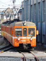 AAR - Einfahrender Regio aus Aarau mit dem BDt 80 und Be 4/4 15 und BDt und Be 4/4 22 in den Bahnhof von Schftland am 09.04.2009