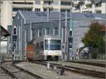 Be 4/4 und neuer Stadler Steuerwagen in Schftland. (03.10.2009)