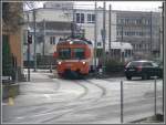 usserst enge s-Kurve bei der Ausfahrt aus dem AAR Bahnhof Aarau Richtung Menziken.