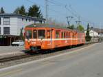 AAR - Extrazug fr`s Bahnforum Schweiz mit dem Steuerwagen BDt 84 und Triebwagen Be 4/4 13 in Schftland Nordweg am 17.04.2011    