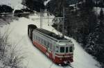 BDeh 4/4 Nr. 14 der AOMC (heute TPC) im Februar 1982 kurz vor Champry.