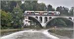 Mein Zug  H.Graf AG  auf der Reussbrücke in Bremgarten. (01.09.2017)