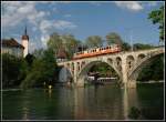 In Bremgarten Reussbrcke mit BDe 8/8  13.