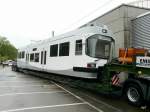 AAR - Ankunft und ablad vom 1/2 Teil des Triebwagen ex BD  Be 4/8 22 in Schftland am 23.07.2010 