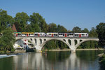 ABe 4/8 5004 und Abe 4/8 5002 der BDWM am 12.09.2016 in Bremgarten.